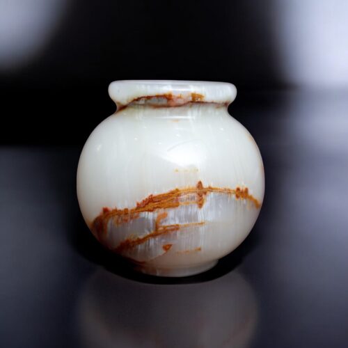 Brown Candy Jar with Stone Textures