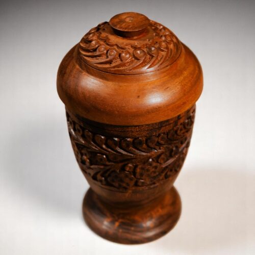 Brass Wooden Candy Jar