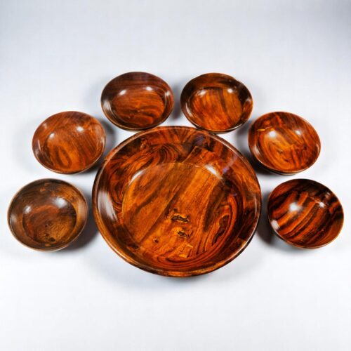 Handmade Wooden Bowls Set